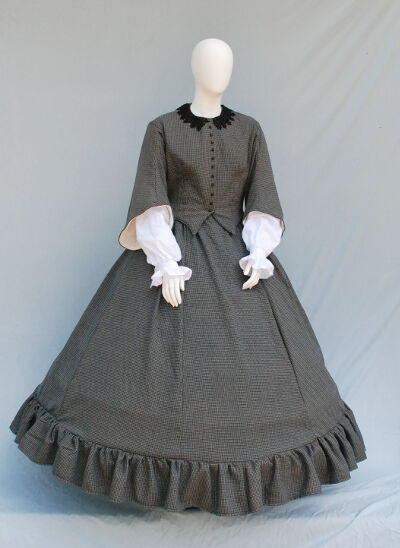 1860s Wool Civil War Day Dress